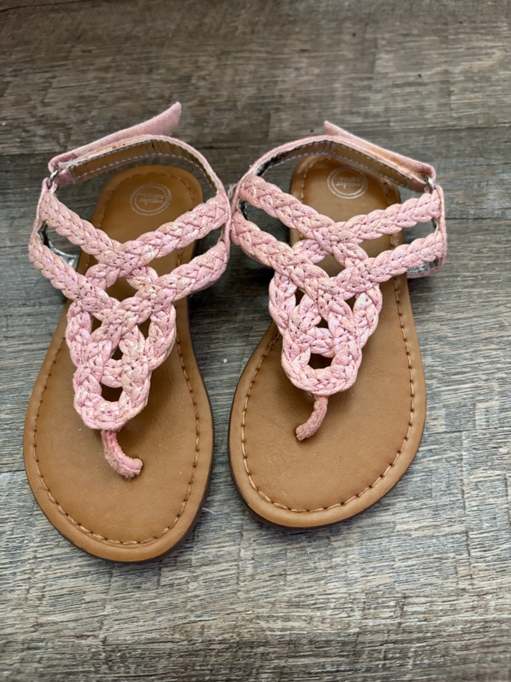 Wonder Nation Girls Pink Sandals Size 8c